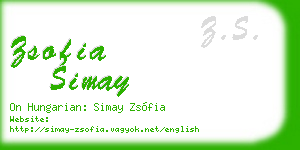 zsofia simay business card