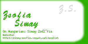 zsofia simay business card